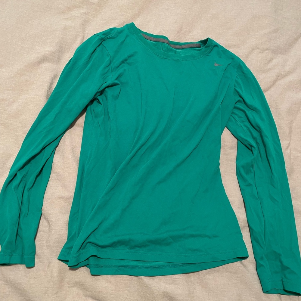 L Green Nike Dri-Fit Long Sleeve
